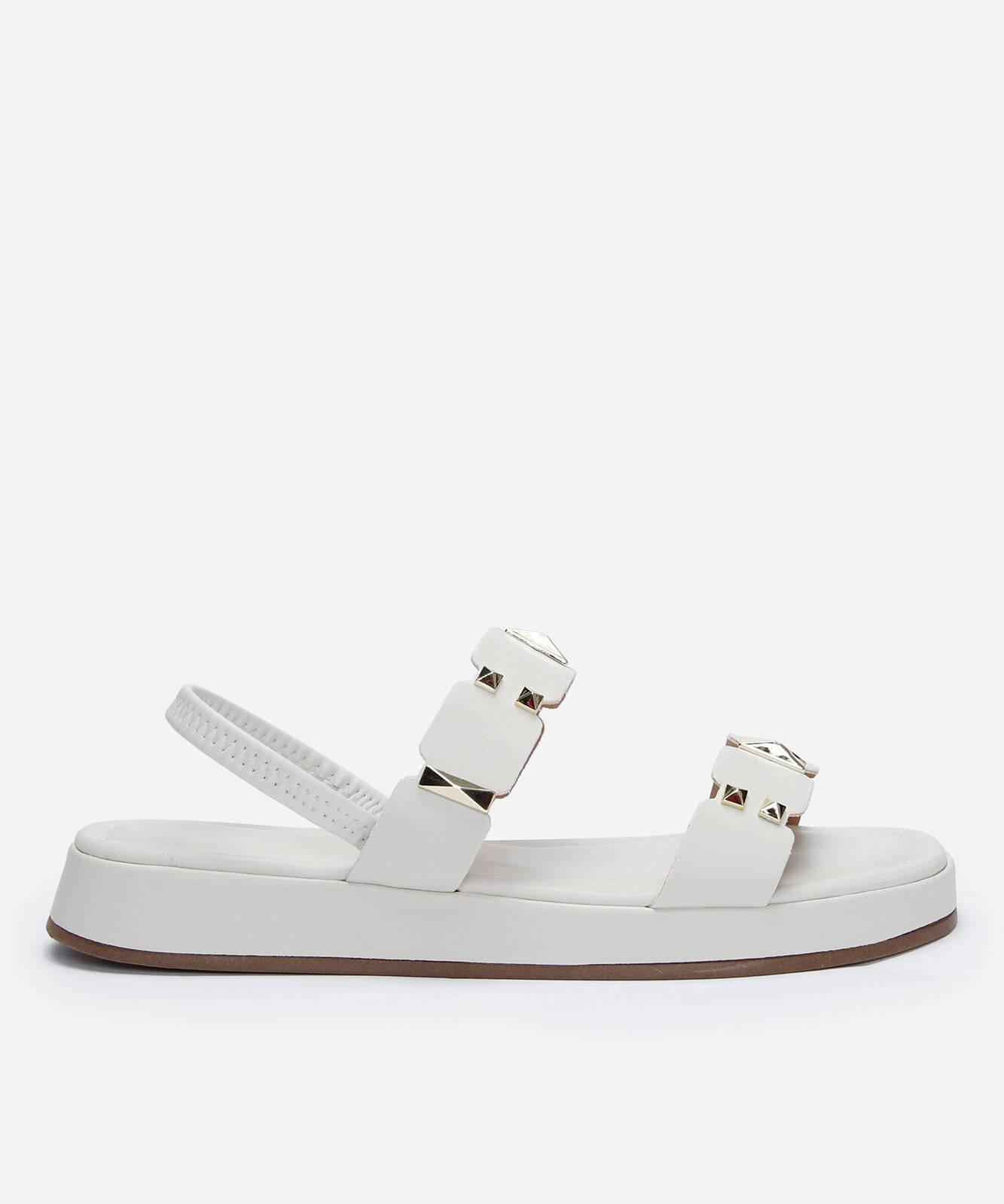 rasteirinha flatform com tachas off white