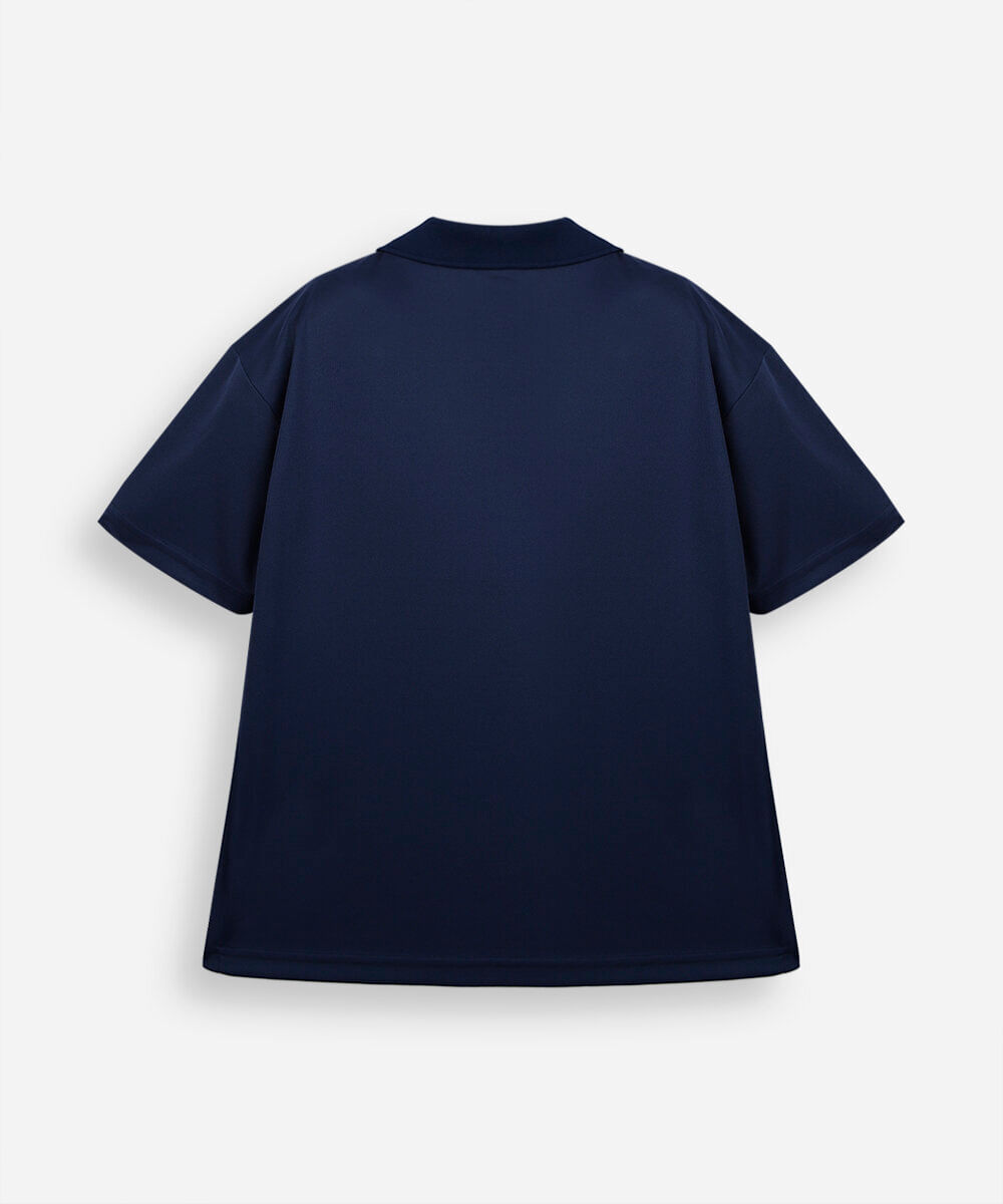 camiseta esportiva juvenil com gola manga curta brasil azul