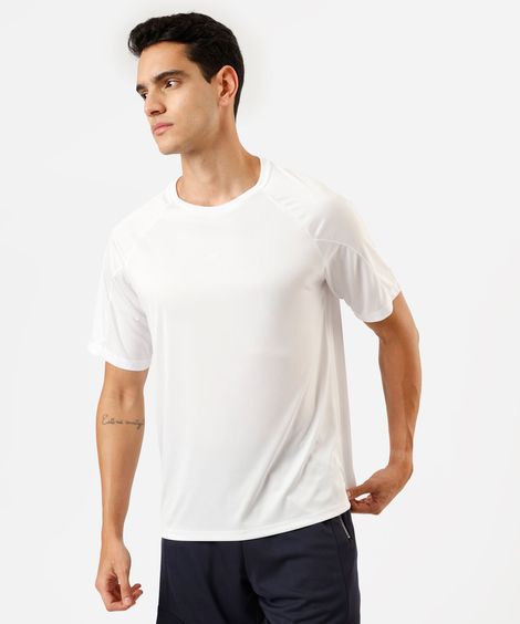 camiseta esportiva masculina manga curta branca