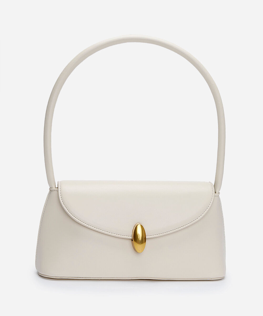 bolsa shoulder estruturada off white