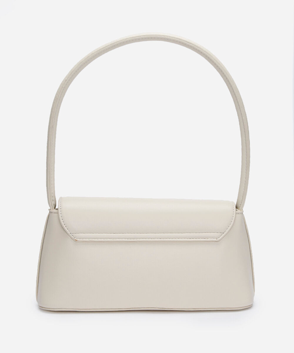 bolsa shoulder estruturada off white