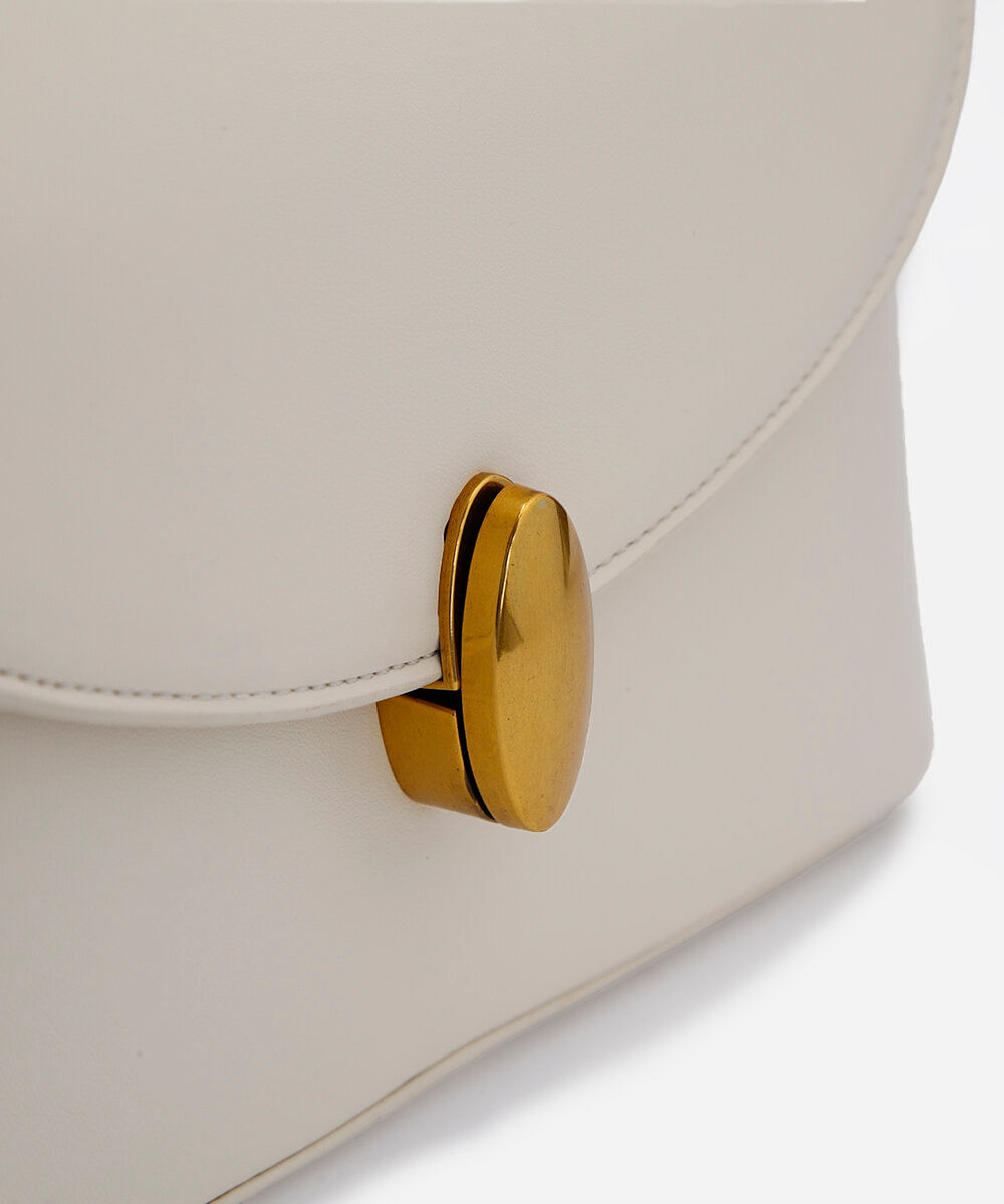 bolsa shoulder estruturada off white