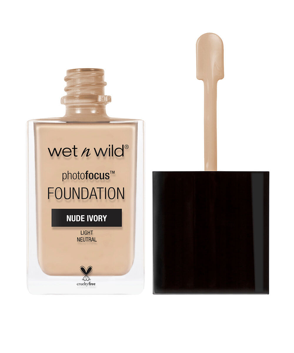 base líquida wet n wild photo focus matte foundation nude ivory