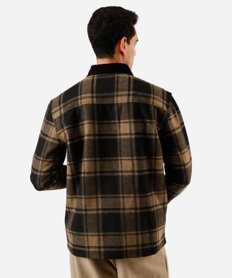 polo masculina com algodão manga longa preta