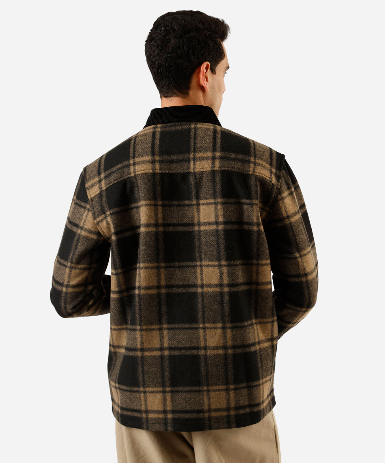 polo masculina com algodão manga longa preta