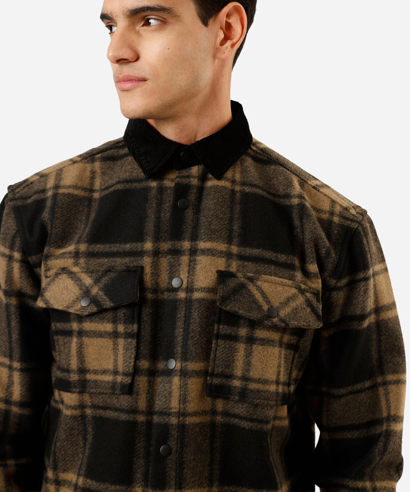 polo masculina com algodão manga longa preta
