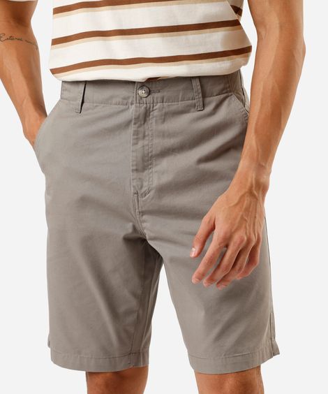 bermuda masculina reta chino cinza