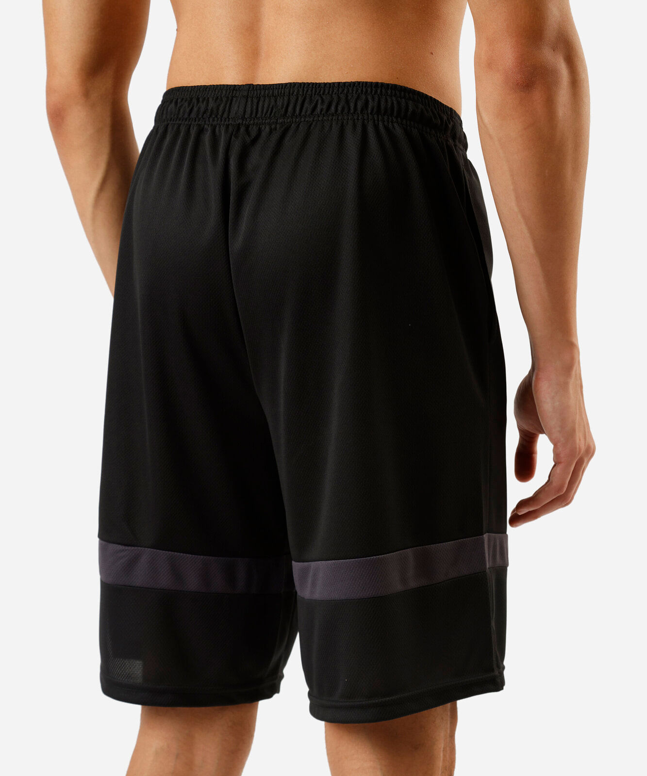 bermuda masculina esportiva com recortes texturizada cinza