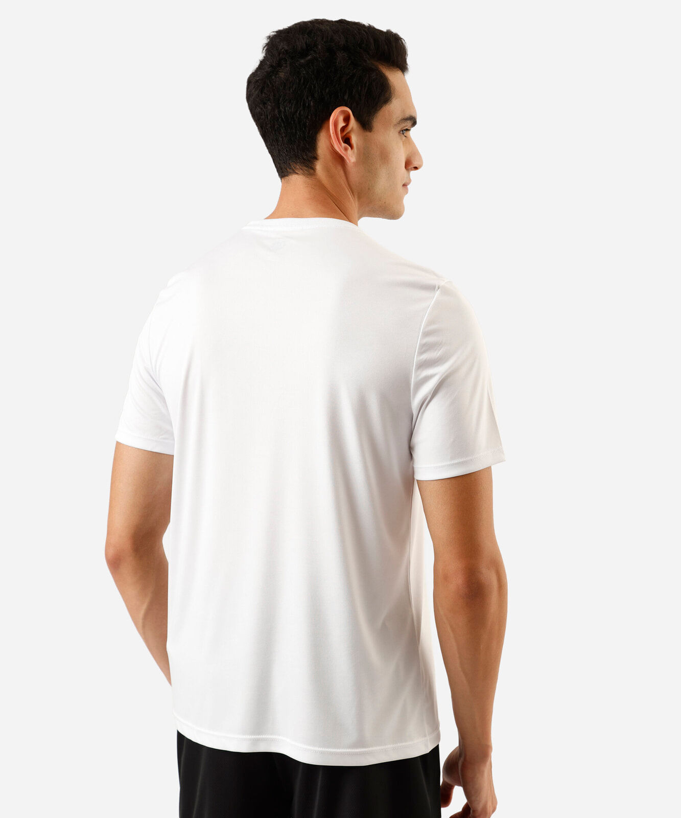 camiseta esportiva masculina manga curta estampada branca