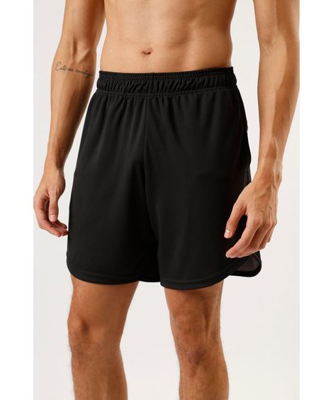 short masculino esportivo texturizado com recorte verde