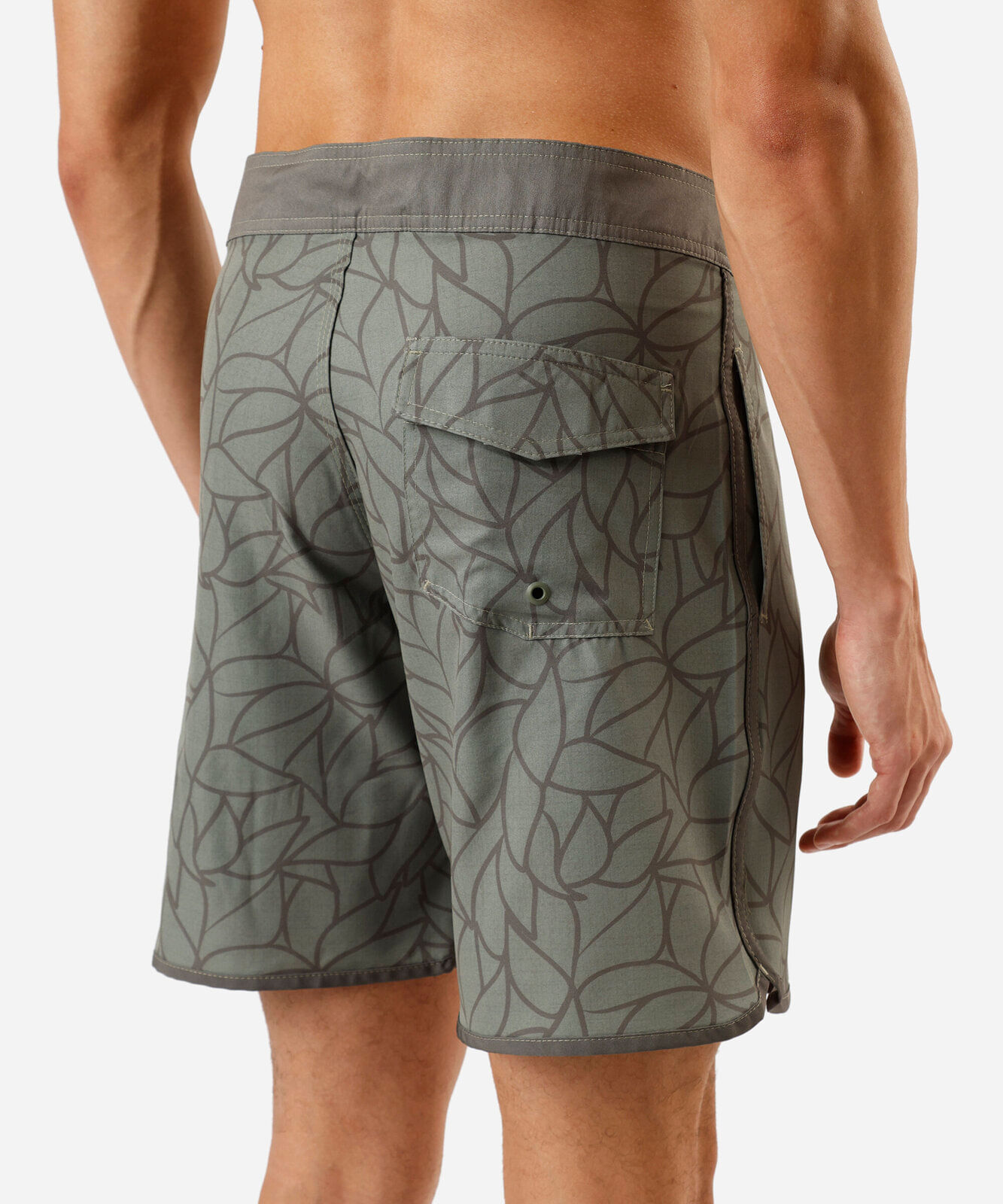 short boardshort masculino folhagens  verde