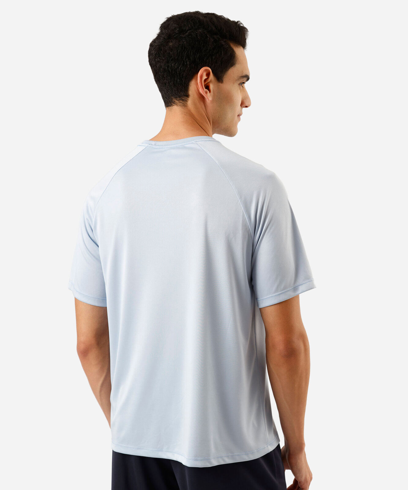 camiseta esportiva masculina manga curta azul