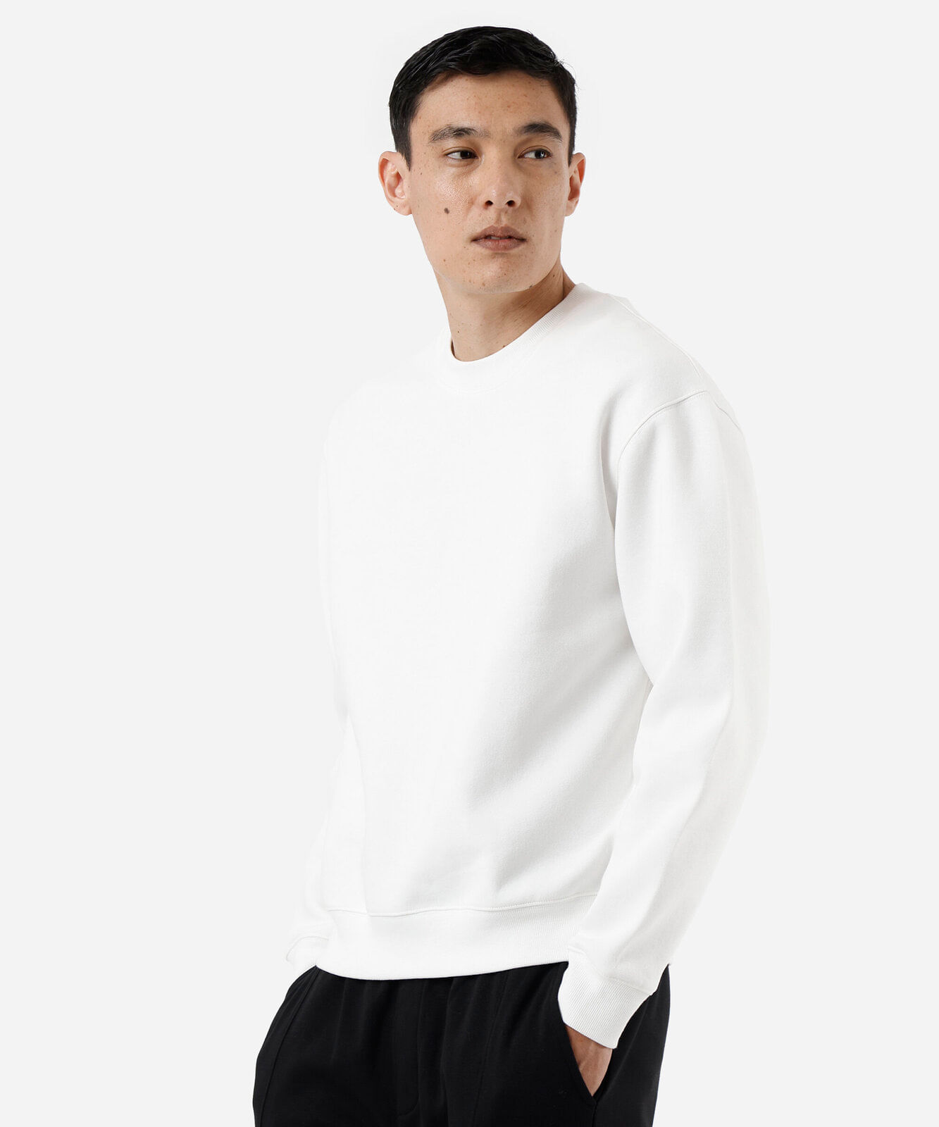 blusão oversized masculino de moletom branco
