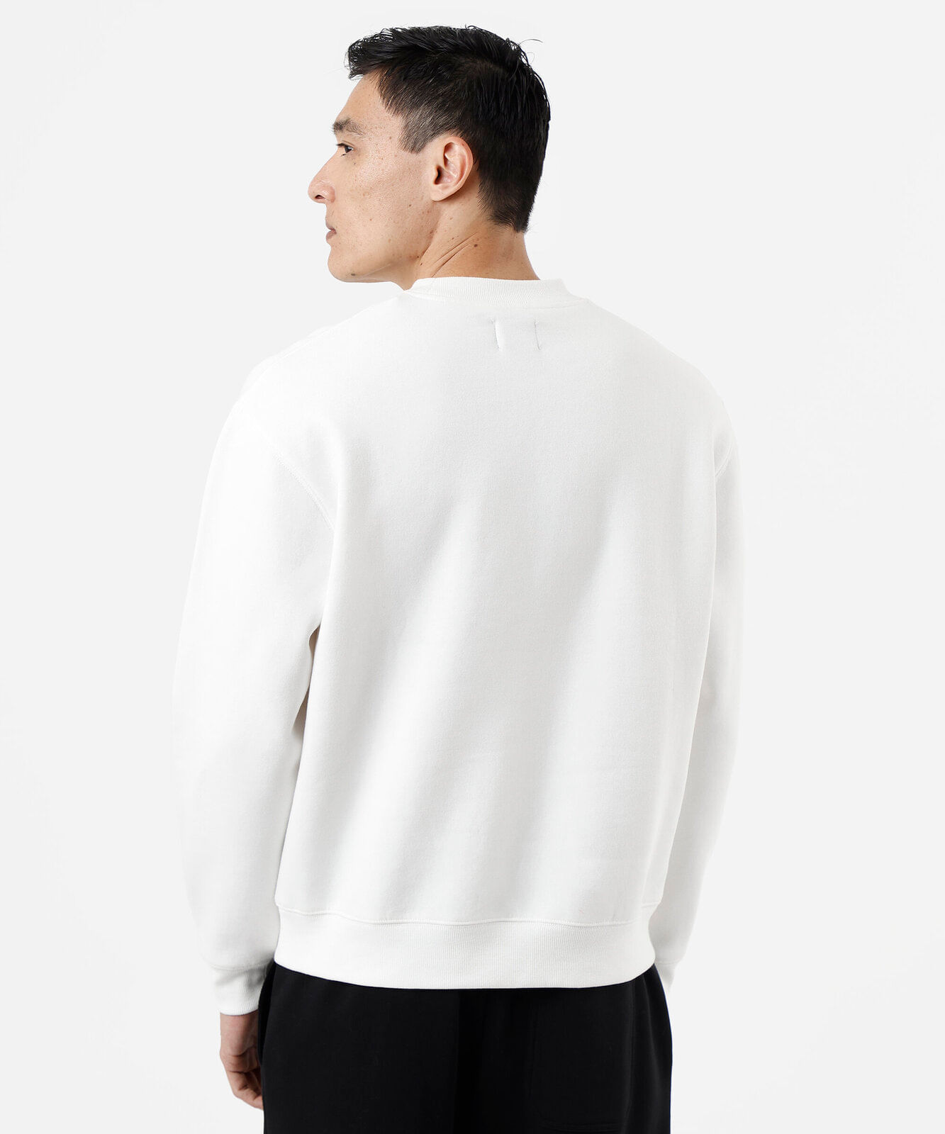 blusão oversized masculino de moletom branco