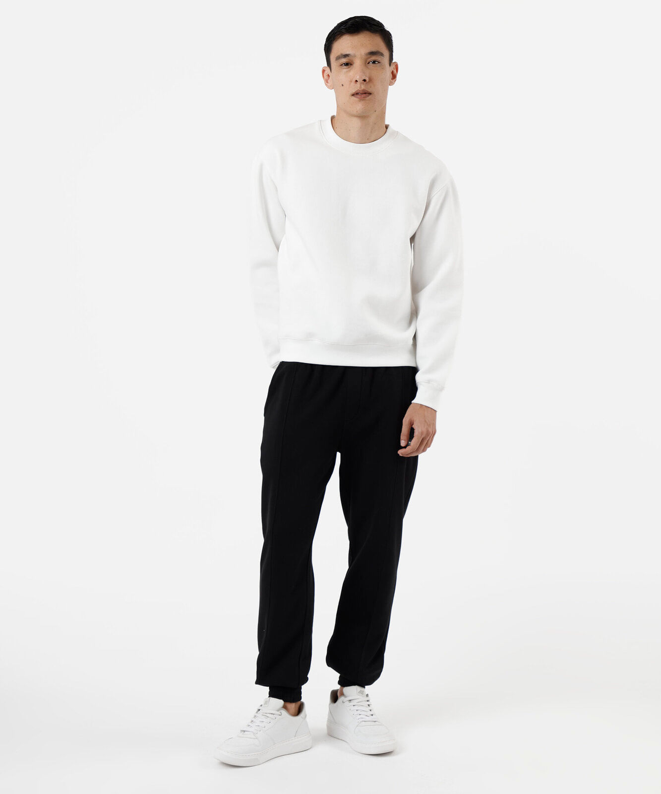 blusão oversized masculino de moletom branco