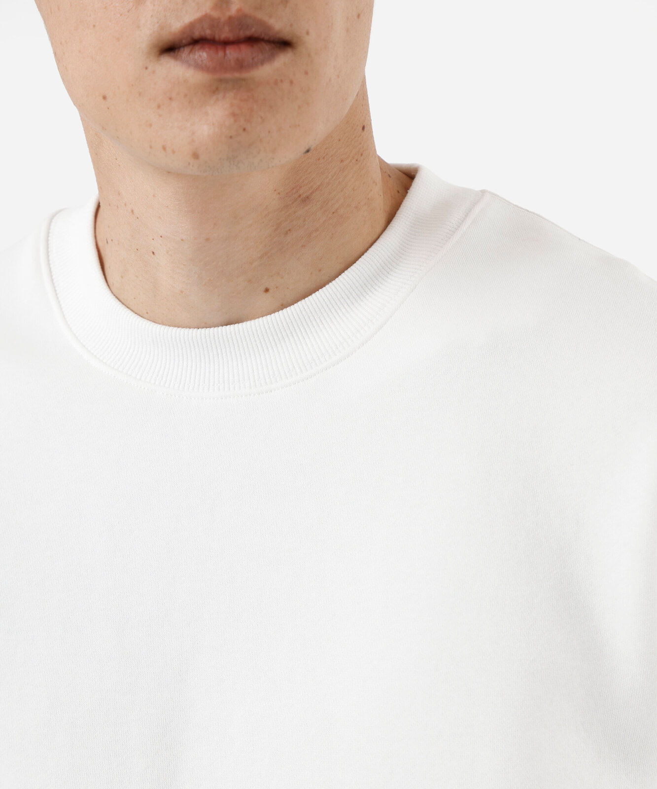 blusão oversized masculino de moletom branco