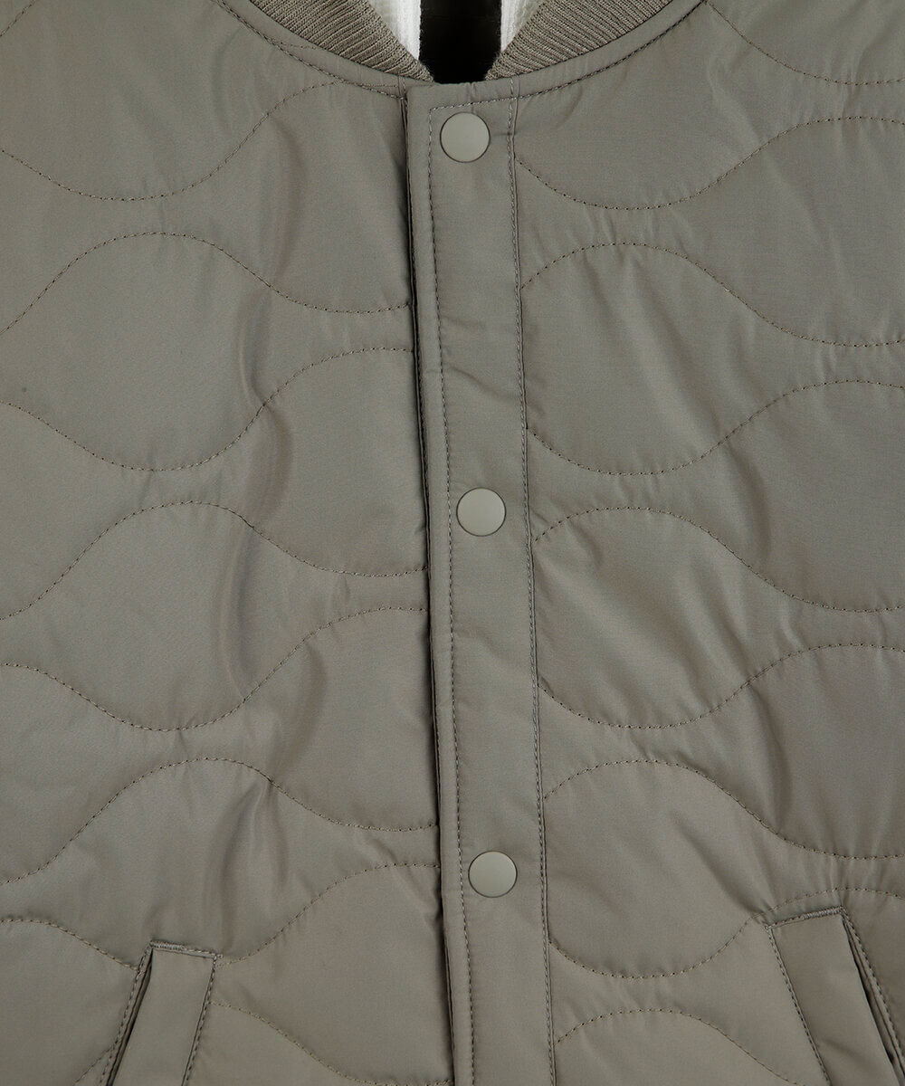 jaqueta puffer infantil com capuz verde