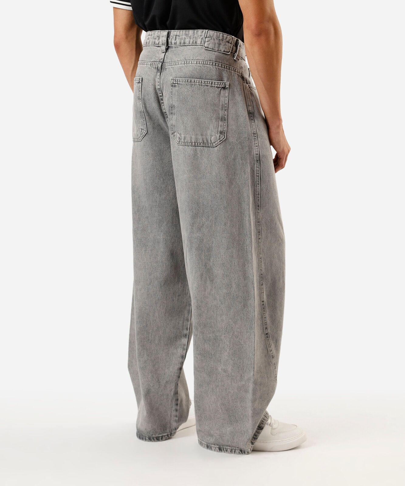 calça mega baggy masculina jeans cinza