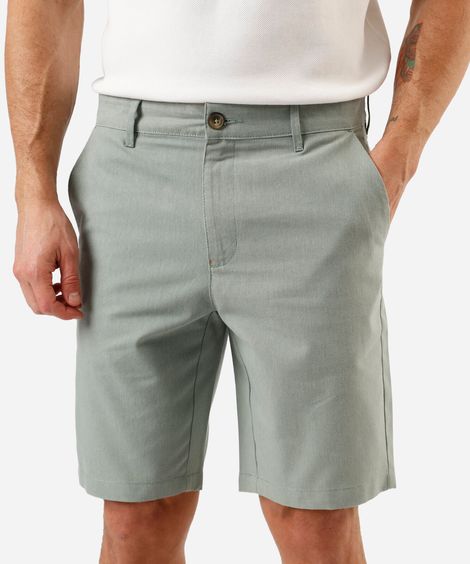 bermuda reta masculina de algodão texturizada - verde