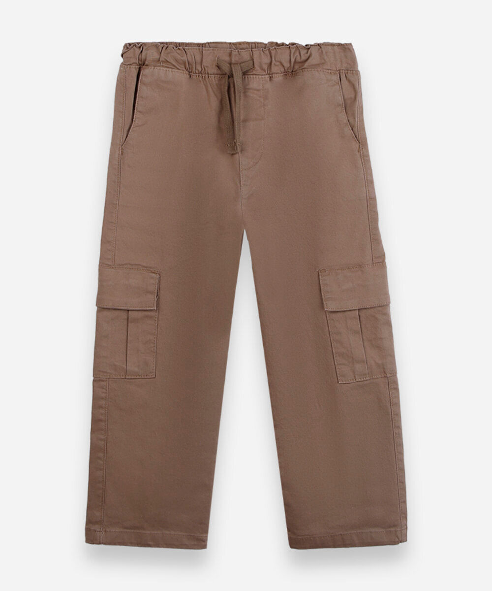 calça  cargo de algodão infantil bege