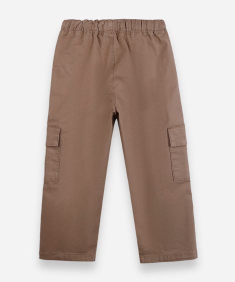 calça  cargo de algodão infantil bege