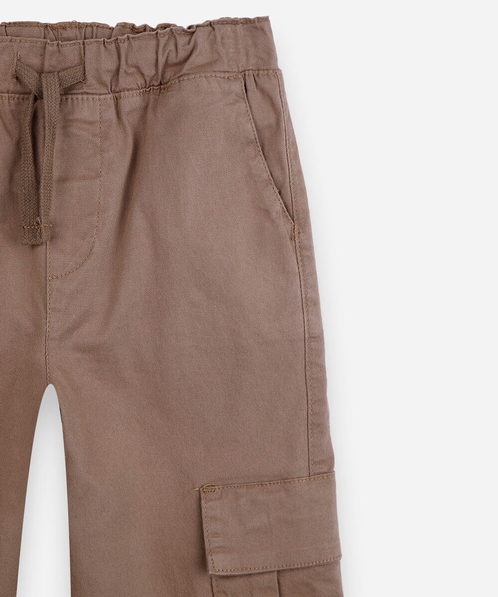 calça  cargo de algodão infantil bege