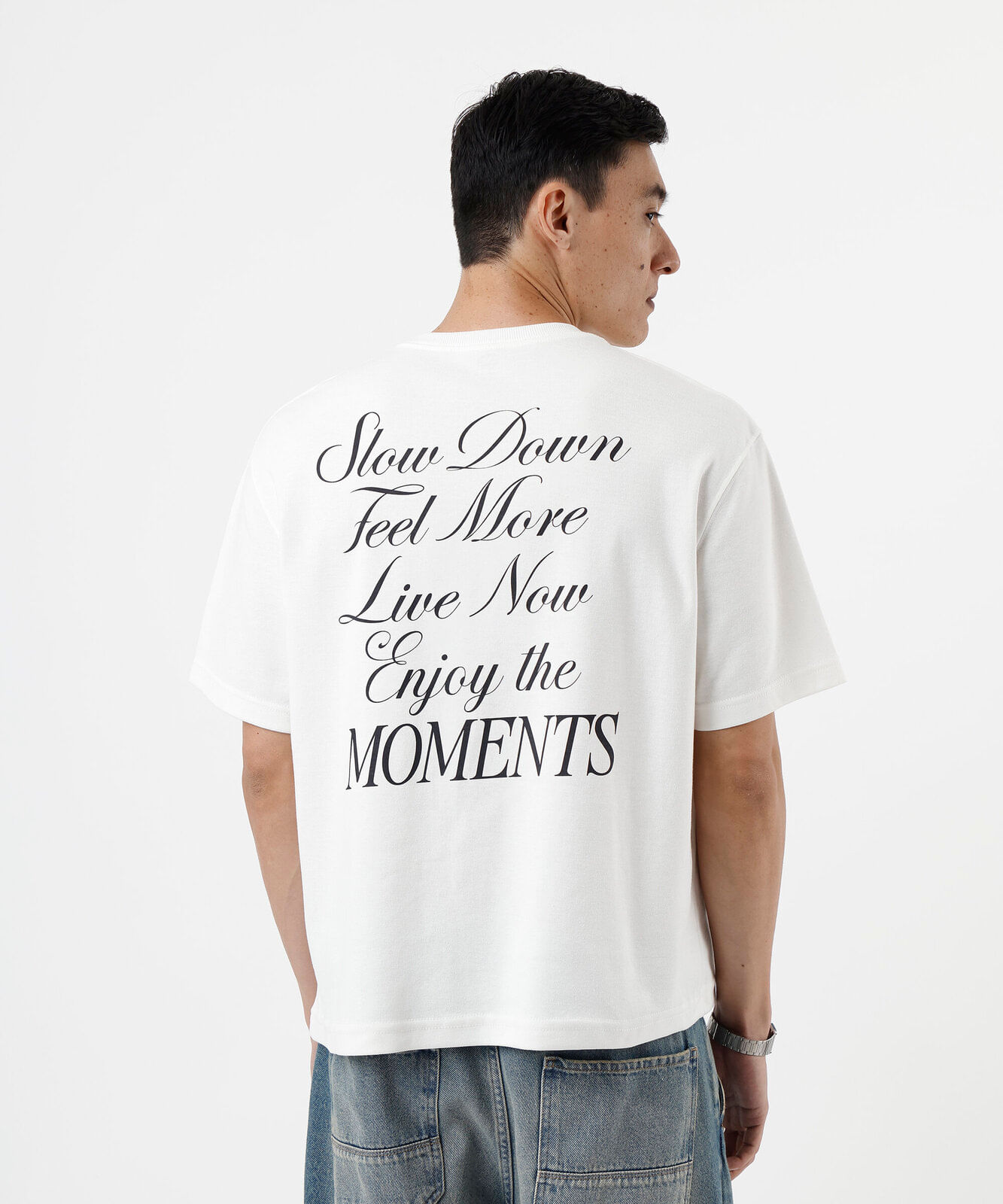 camiseta box masculina manga curta off white