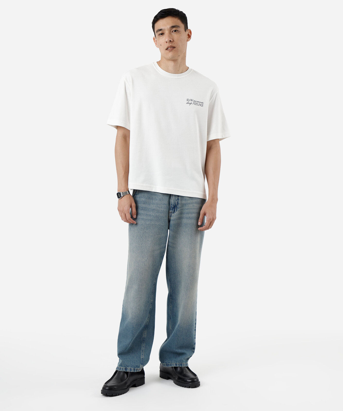 camiseta box masculina manga curta off white