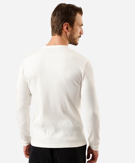 camiseta masculina canelada off white
