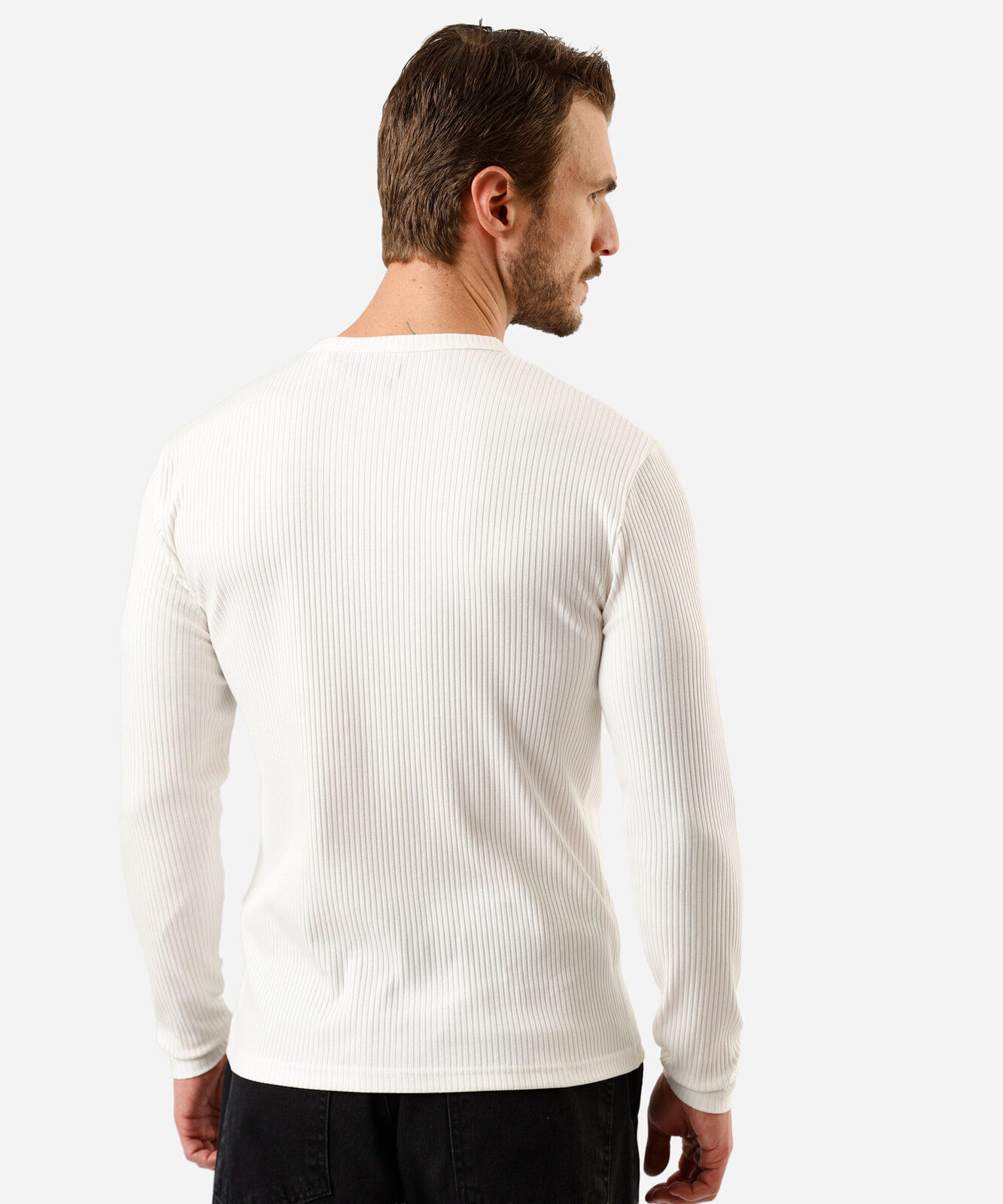 camiseta masculina canelada off white