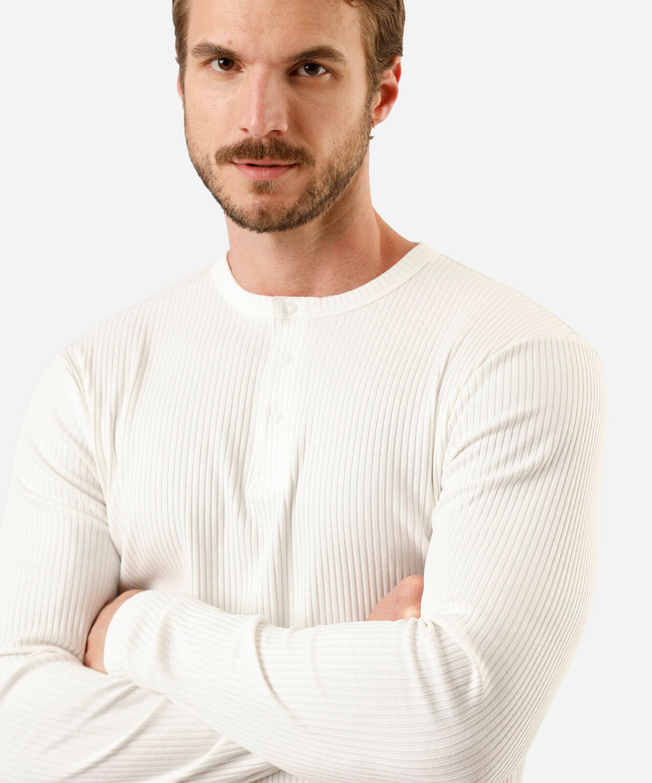 camiseta masculina canelada off white