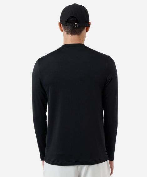 camiseta térmica esportiva masculina manga longa preta
