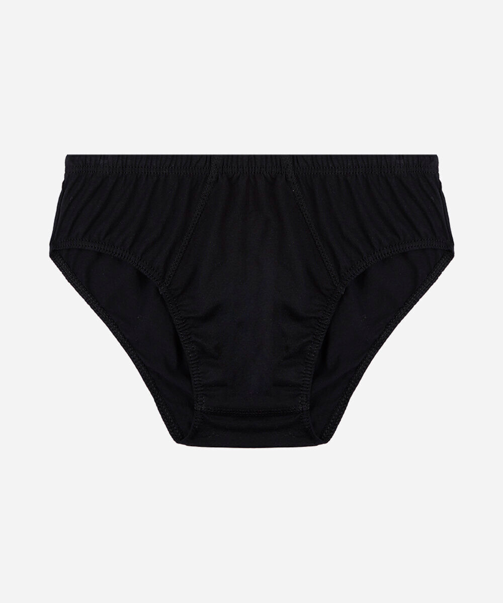 cueca slip masculina de algodão preta
