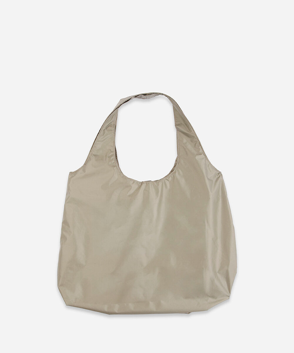 bolsa tote esportiva estampada bege