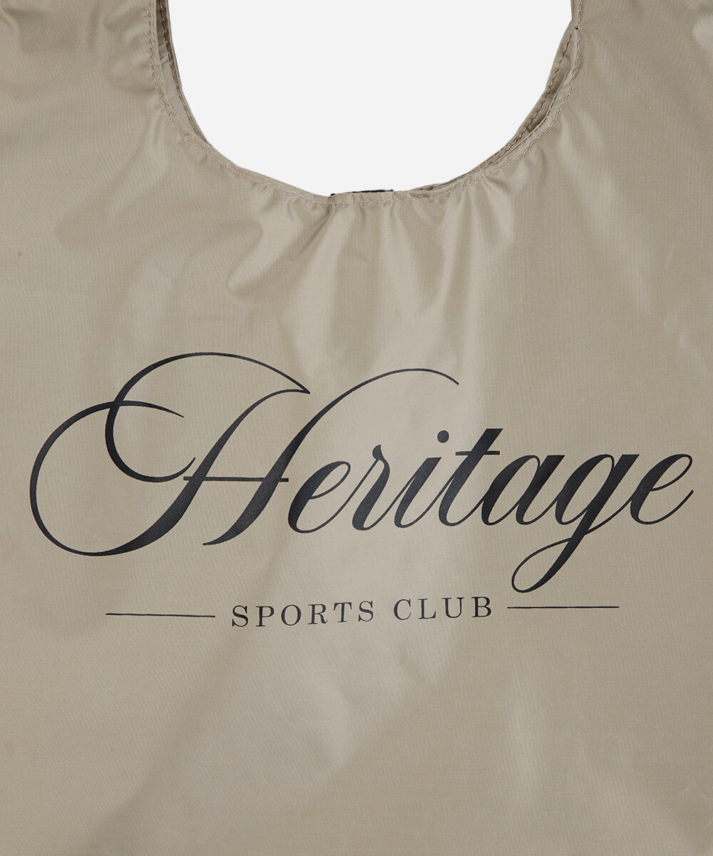 bolsa tote esportiva estampada bege