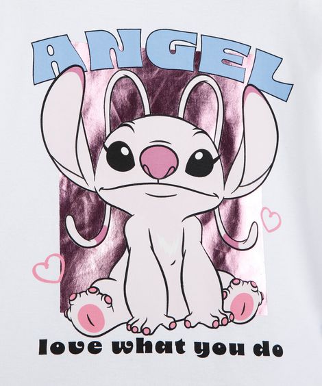 blusa infantil de algodão manga longa stitch off white