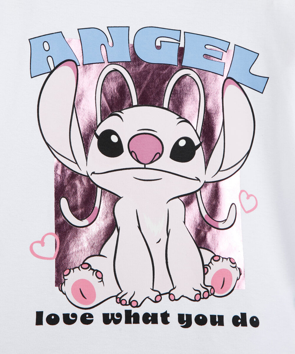blusa infantil de algodão manga longa stitch off white