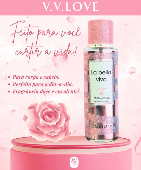perfume feminino v v love la bella viva body mist for woman 250ml