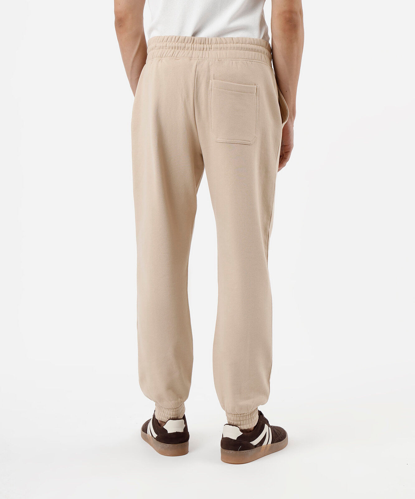 calça jogger masculina de moletom bege