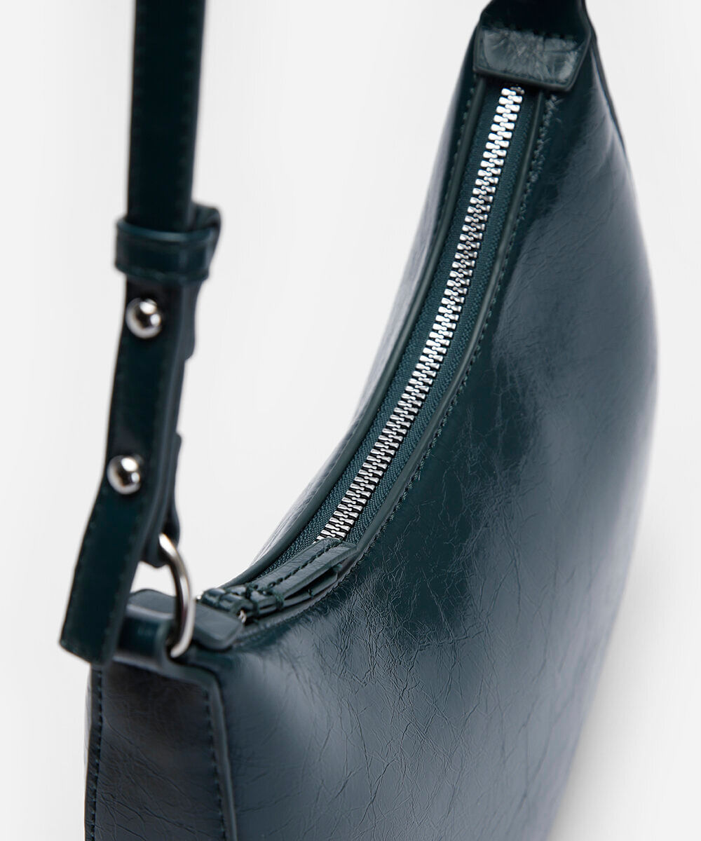 bolsa baguete alça fina verde