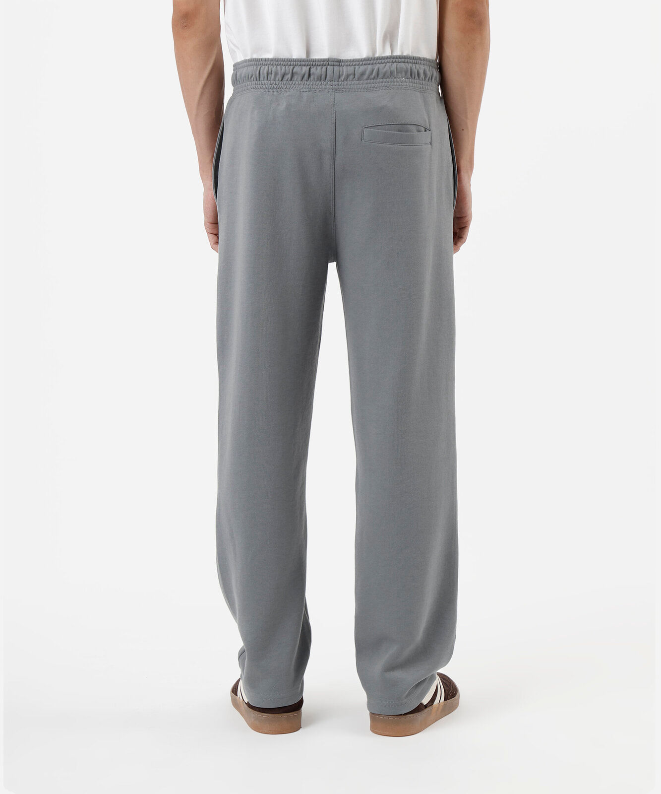 calça masculina de moletom cós elástico cinza