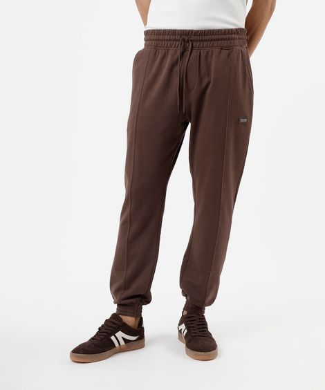 calça jogger masculina de moletom marrom