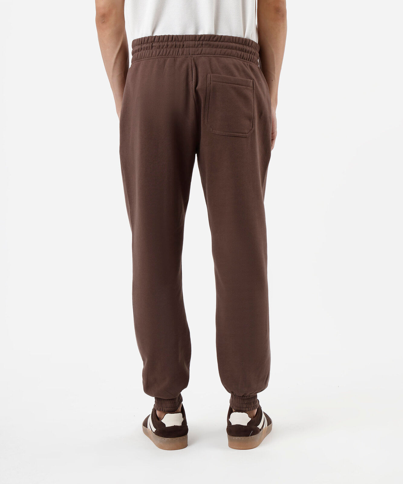 calça jogger masculina de moletom marrom