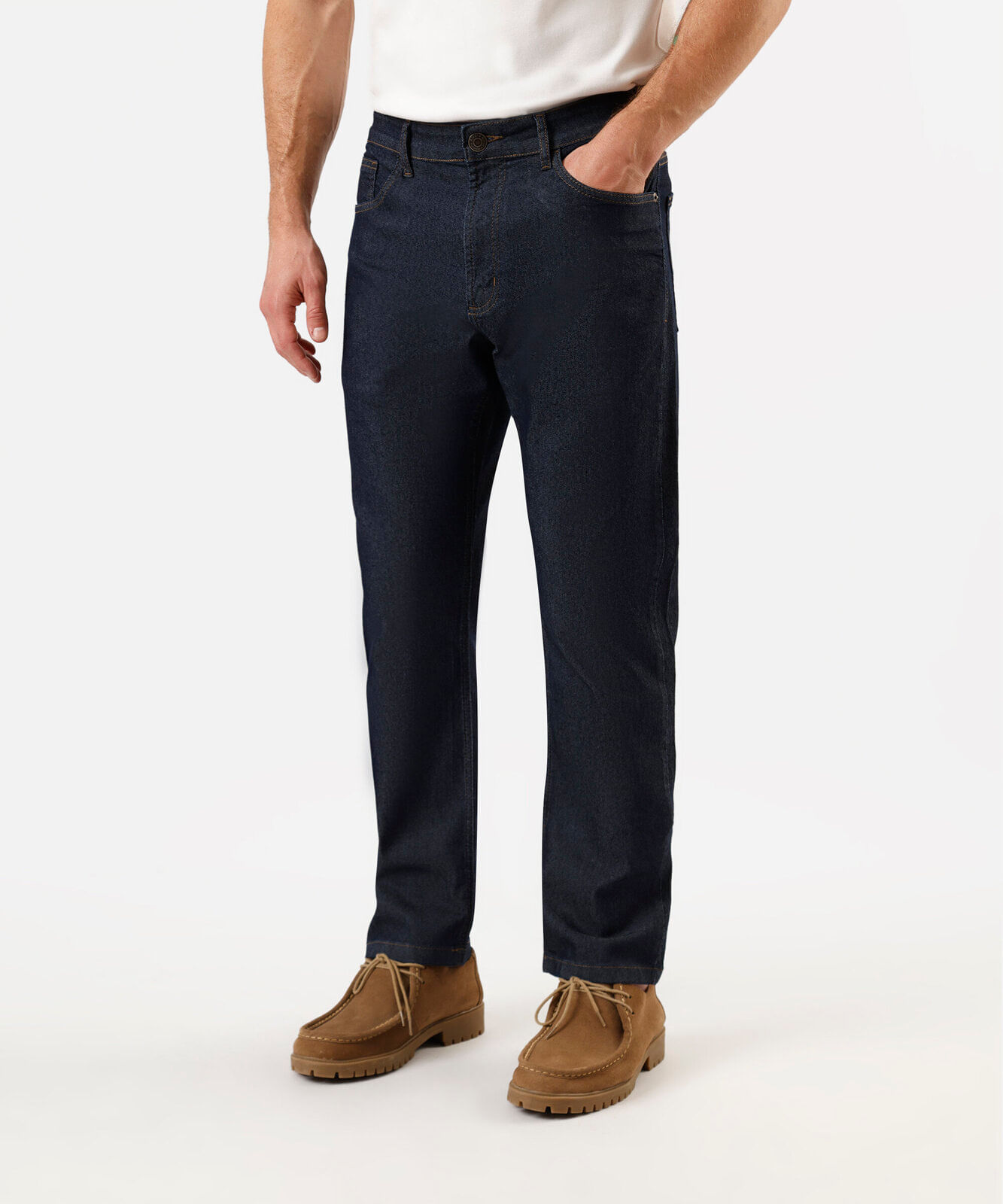 Calça Slim Jeans Azul Escuro