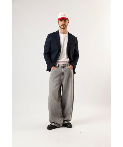 calça chino masculina jeans cinza