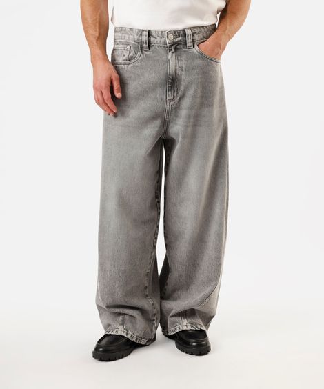calça chino masculina jeans cinza