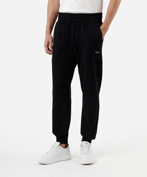 calça jogger de moletom preto