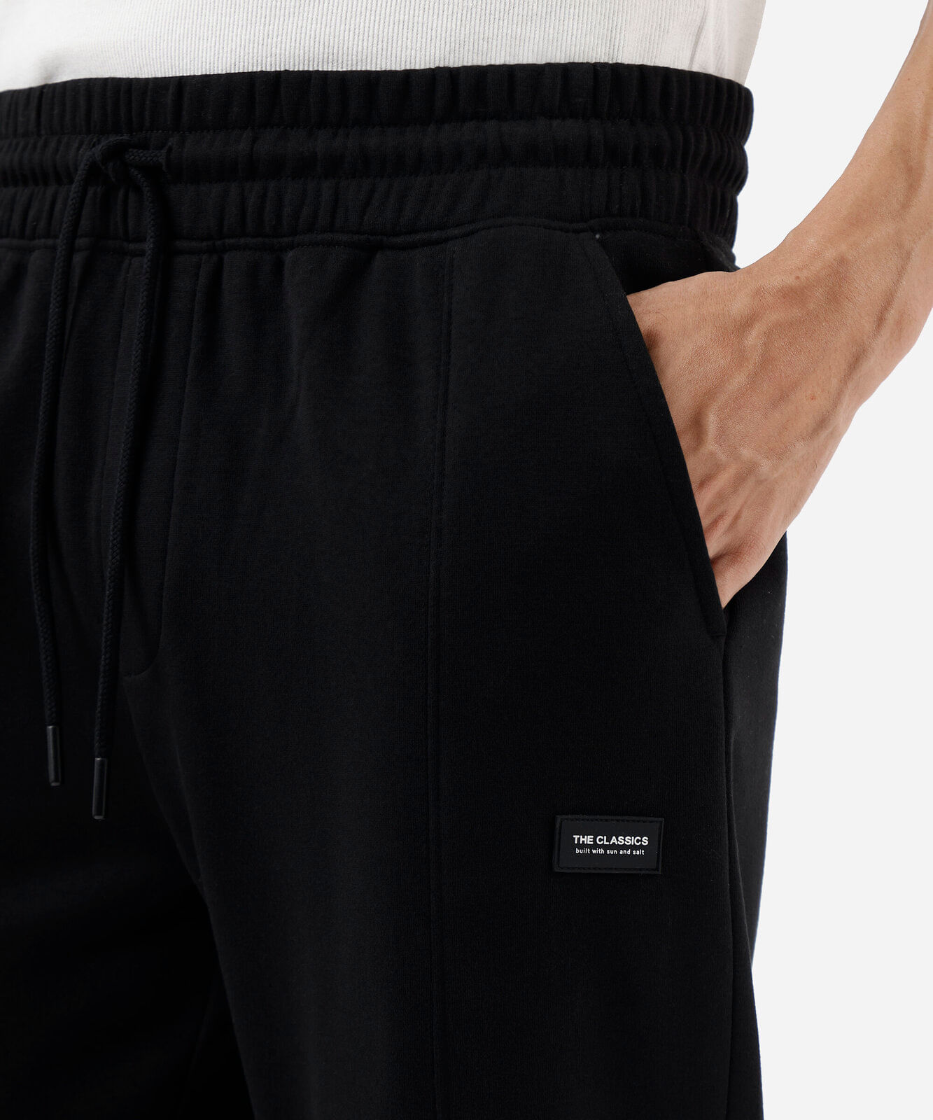calça jogger de moletom preto