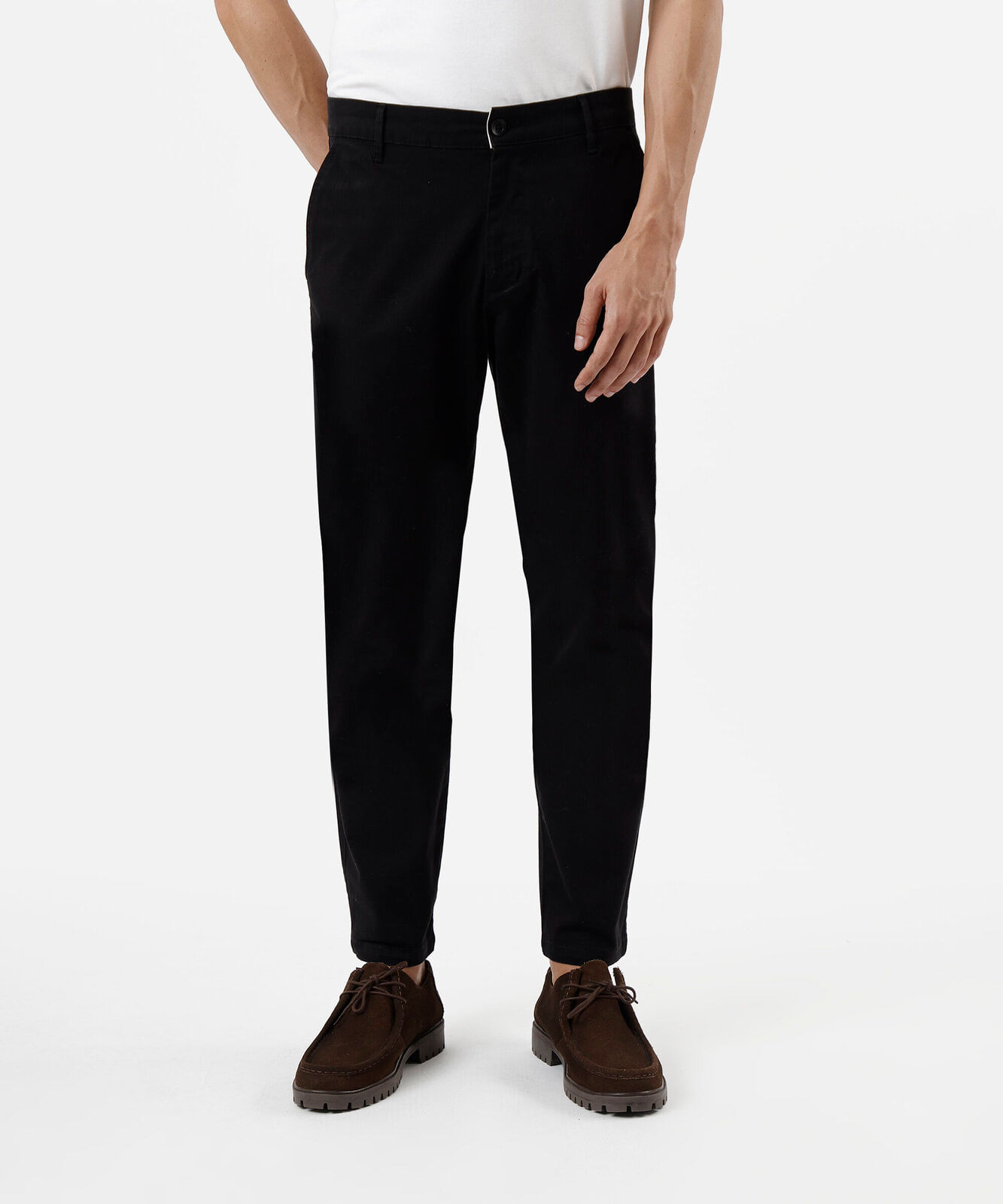 calça social slim de alfaiataria masculina preta