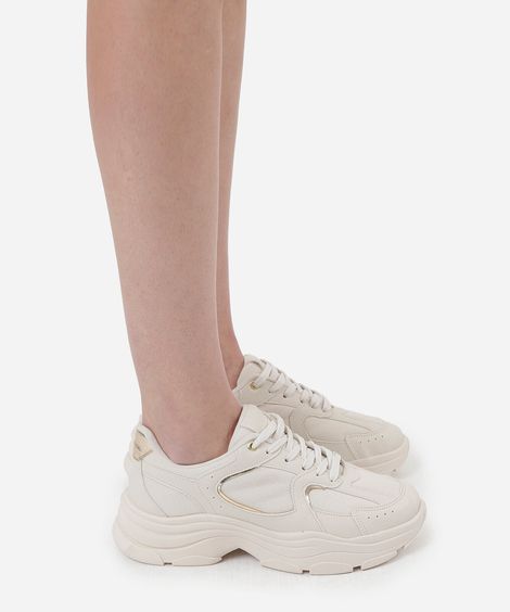 tênis chunky com recortes off white